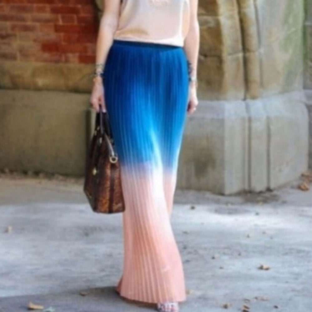 Pleated Maxi Skirt